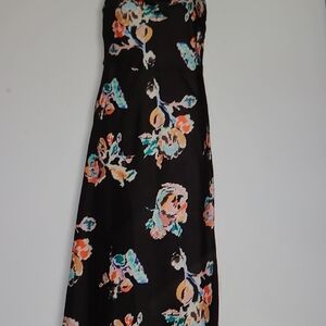 Vince Black Floral Midi Dress